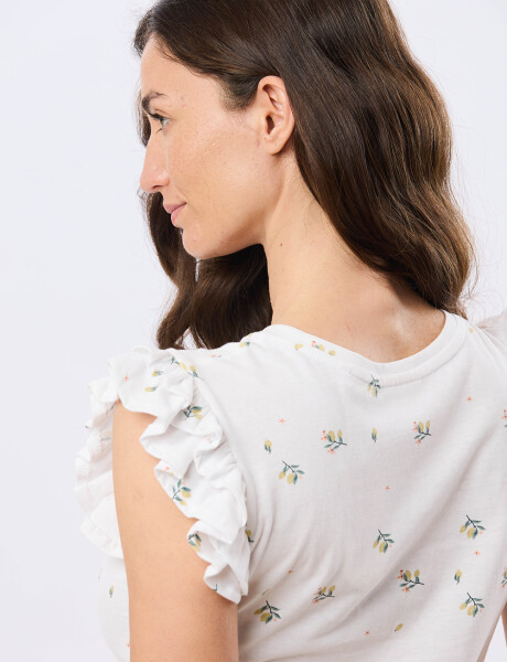 REMERA ESTAMPADA DE ALGODÓN Blanco