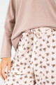 Pijama plain leopard Lila