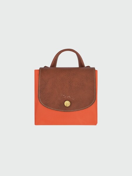 Longchamp -Mochila Longchamp plegable de nylon con cierre, Le pliage M Naranja