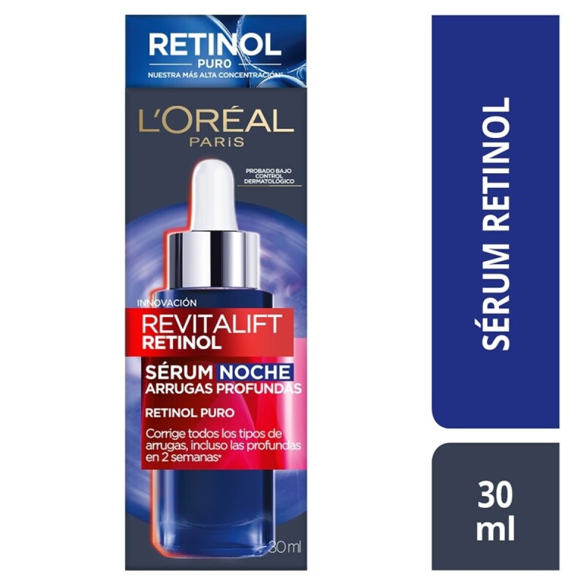 L’Oréal Serum Noche Revitalift Retinol 30ml – Antiarrugas y Regeneración