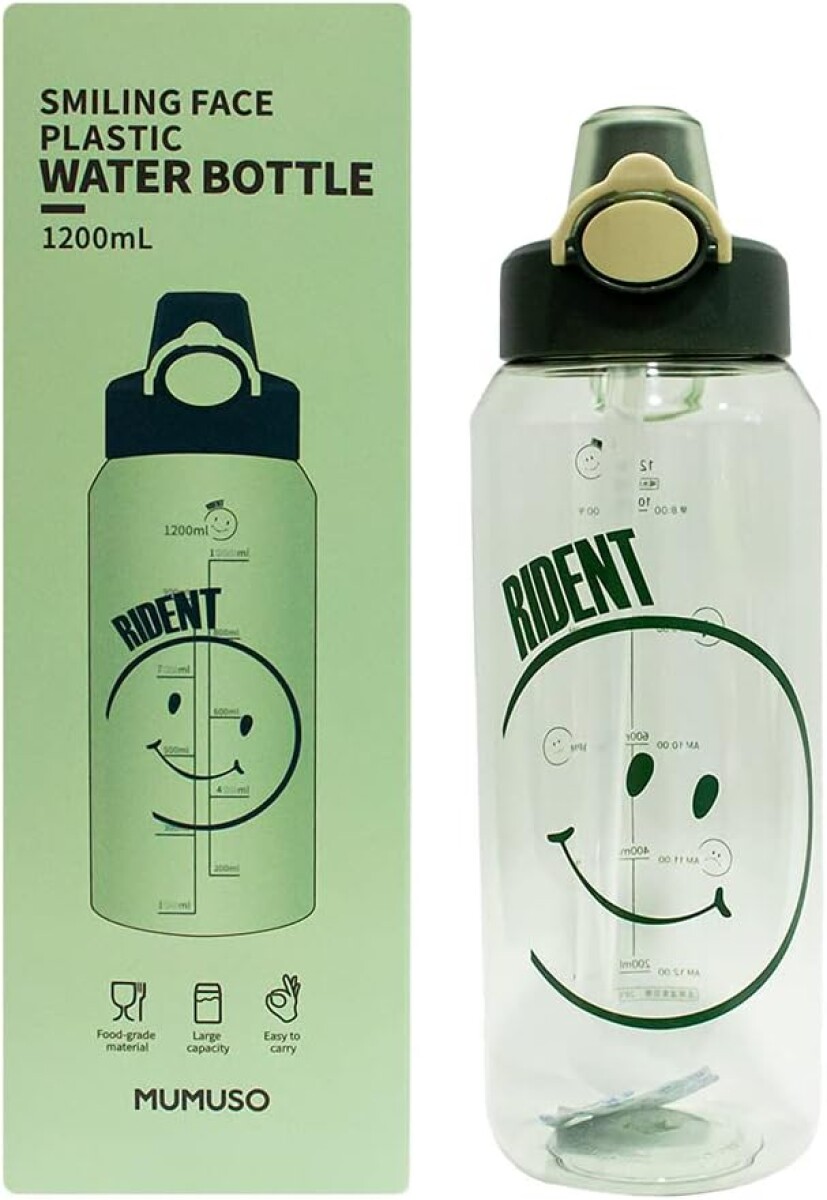 BOTELLA DE PLÁSTICO CARA SONRIENTE (12 L / VERDE) 
