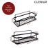 Estante Organizador Baño Ducha Set X2 Adhesivo Con Ganchos Imback Color Negro Estante Organizador Baño Ducha Set X2 Adhesivo Con Ganchos Imback Color Negro