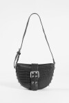 Bandolera croco hebilla negro