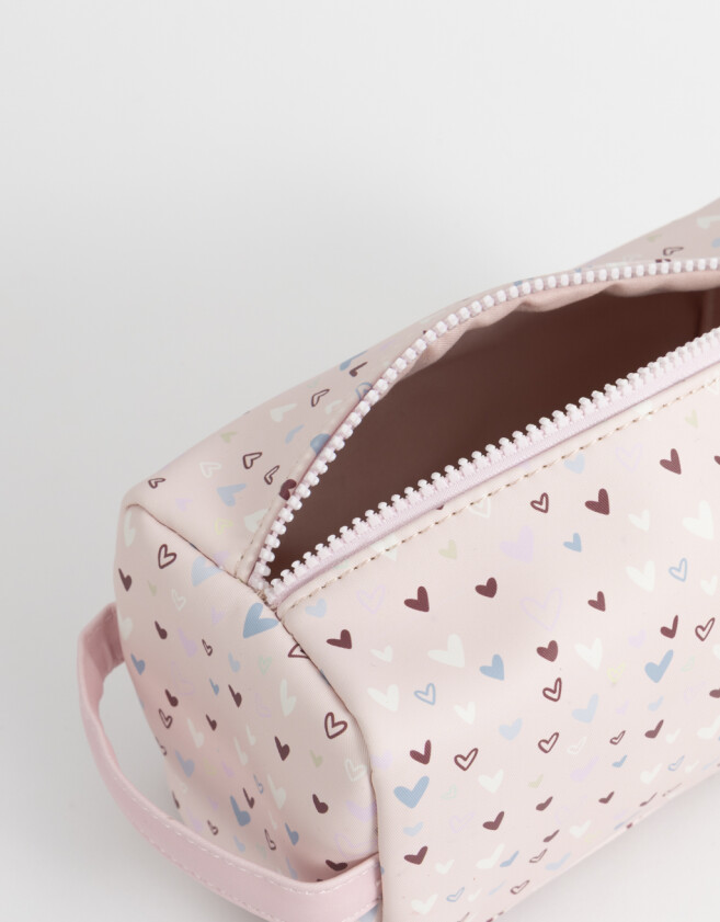 Porta Cosméticos Portacosméticos Estampado - Rosa Viejo