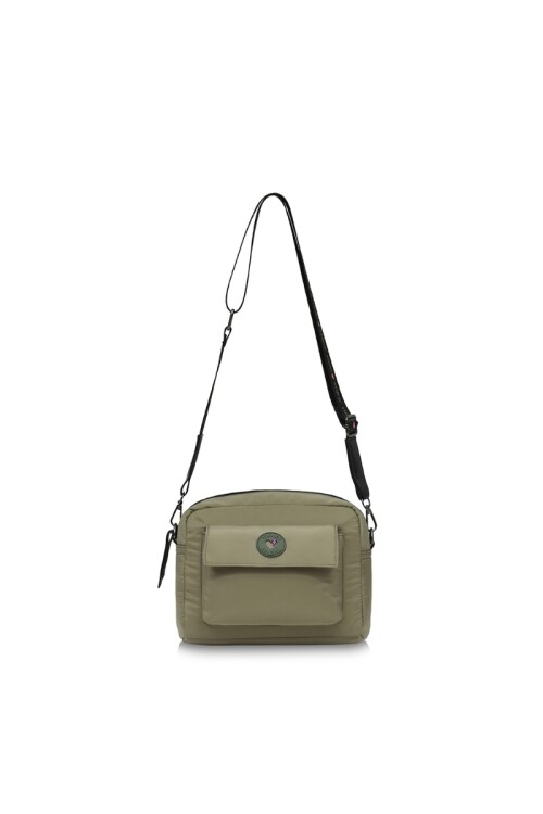Bandolera con bolsillo frontal Verde