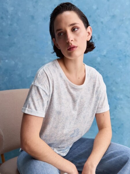 T-SHIRT ALLIE KORENA M.C FULL BLA CELEST