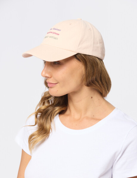 GORRO CON VISERA DE LONA Coral