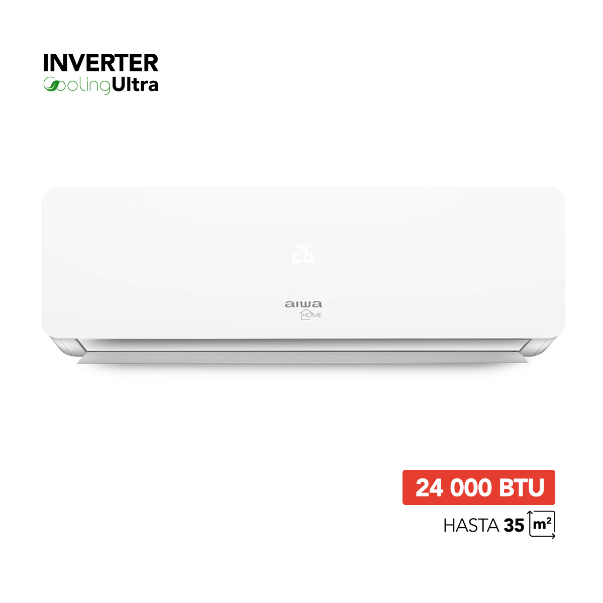 Aire Acondicionado AIWA 24000 BTU Split Inverter Frío/Calor Blanco 