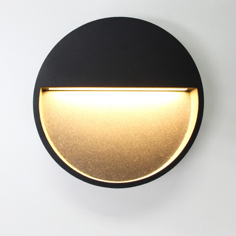 Lámpara de pared LED red. IP65 negro 6W cálida 90° IX4828