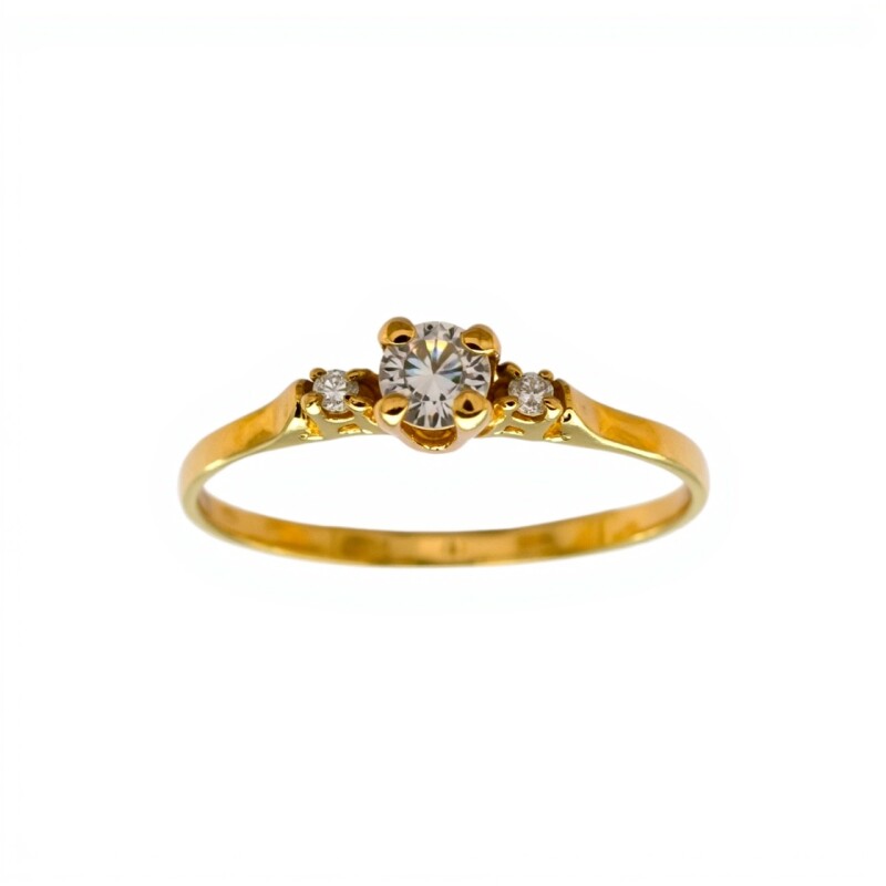 Anillo Trilogy-Oro bajo-Piedra Zirconia-AN8092 conpiedra