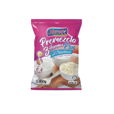 Premezcla De 3 Harinas Plus Hornex 800g 3 Harinas Plus 800g Hornex