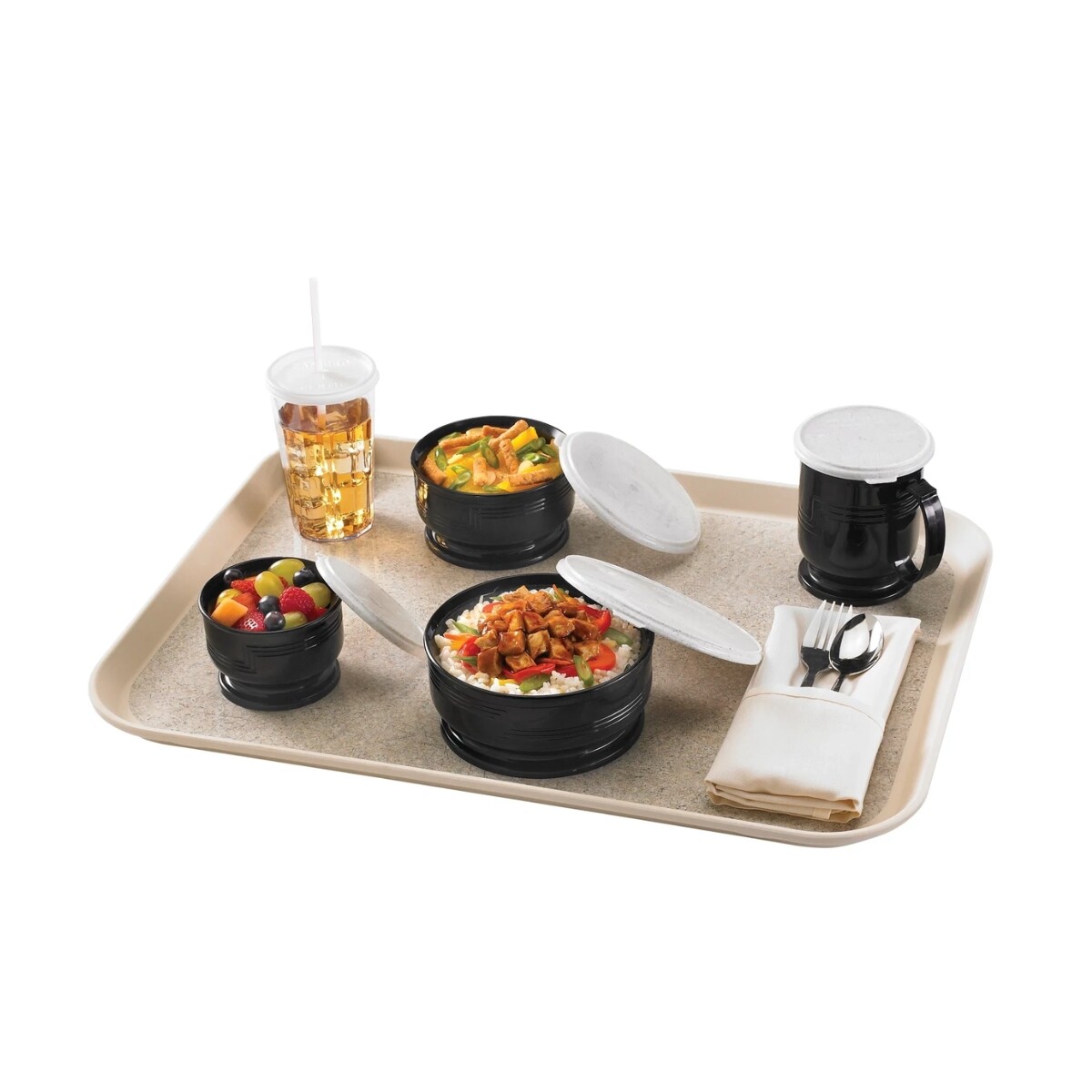 Bandeja Antideslizante de Plastico Marfil 38 x 51 cm 