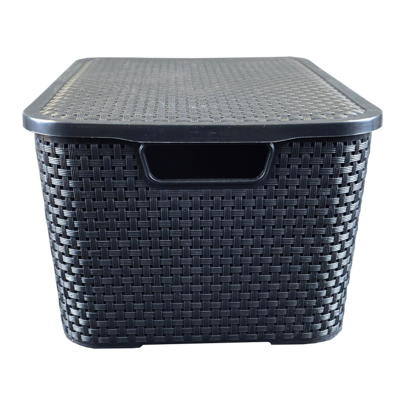 Caja ratán 20 lts NEGRO