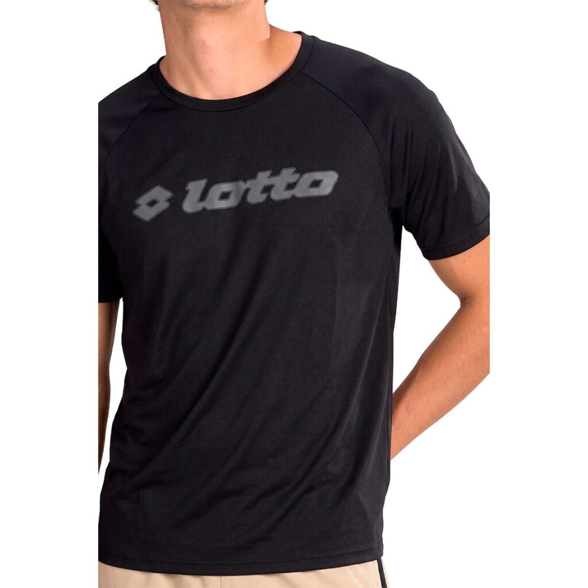 Lotto Remera Manga Corta De Hombre Leandro - Negro 