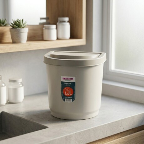 Papelera sobre mesada 2,5 lts BEIGE