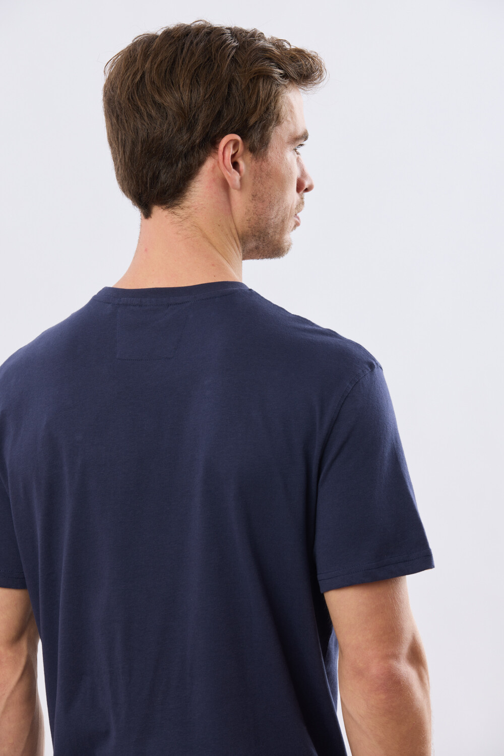 REMERA ESTAMPADA DE ALGODÓN Azul