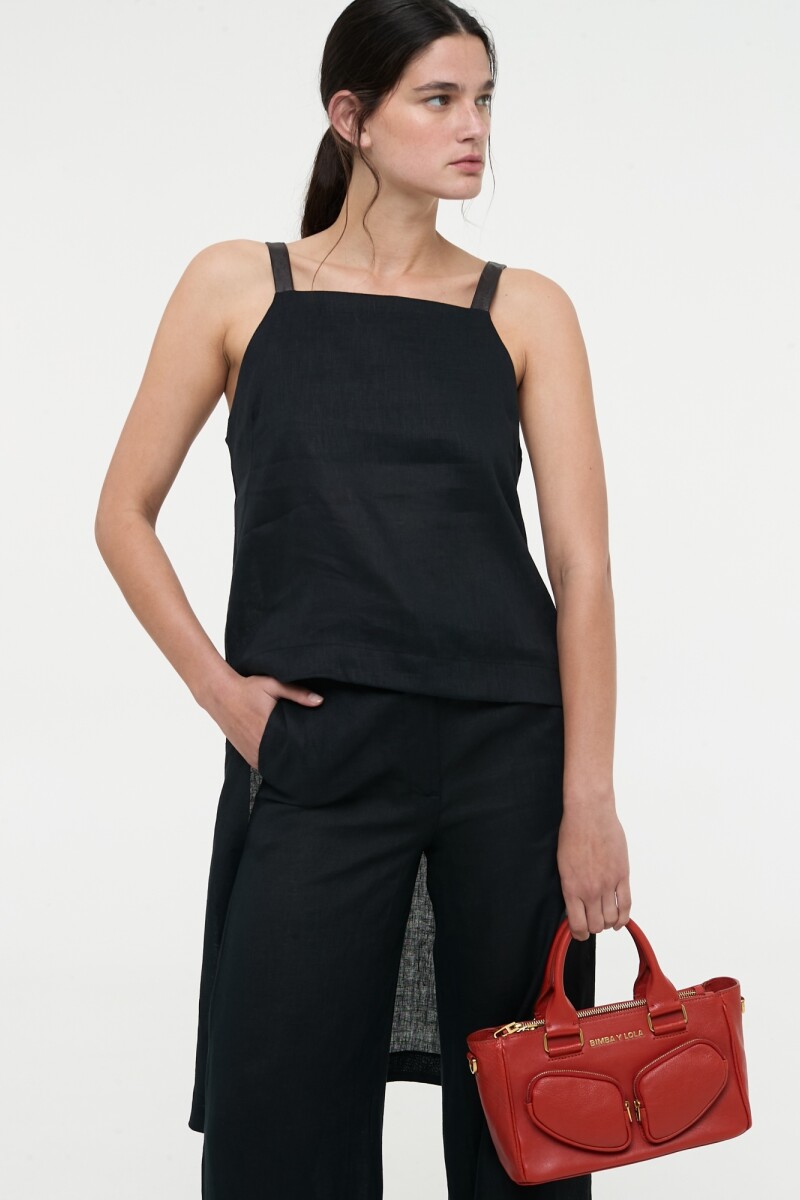 TOP ASIMETRICO Negro