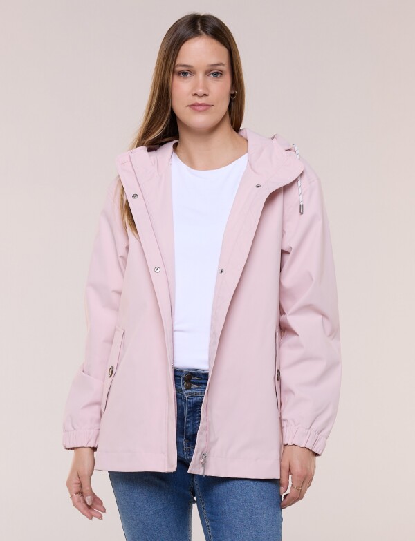 Gabardina Con Capucha Impermeable ROSA