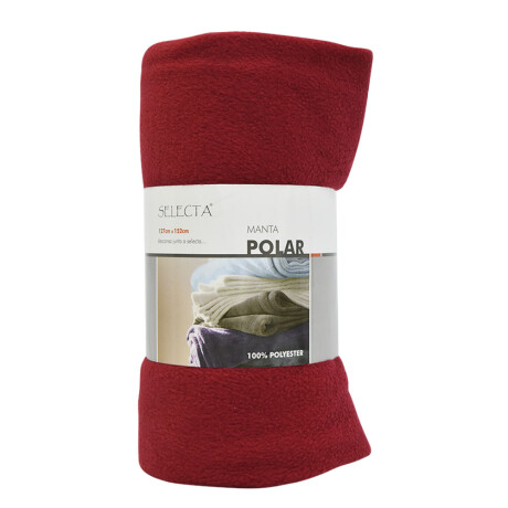 Manta Polar Frazada de 1 Plaza 127x152cm Varios Colores Rojo
