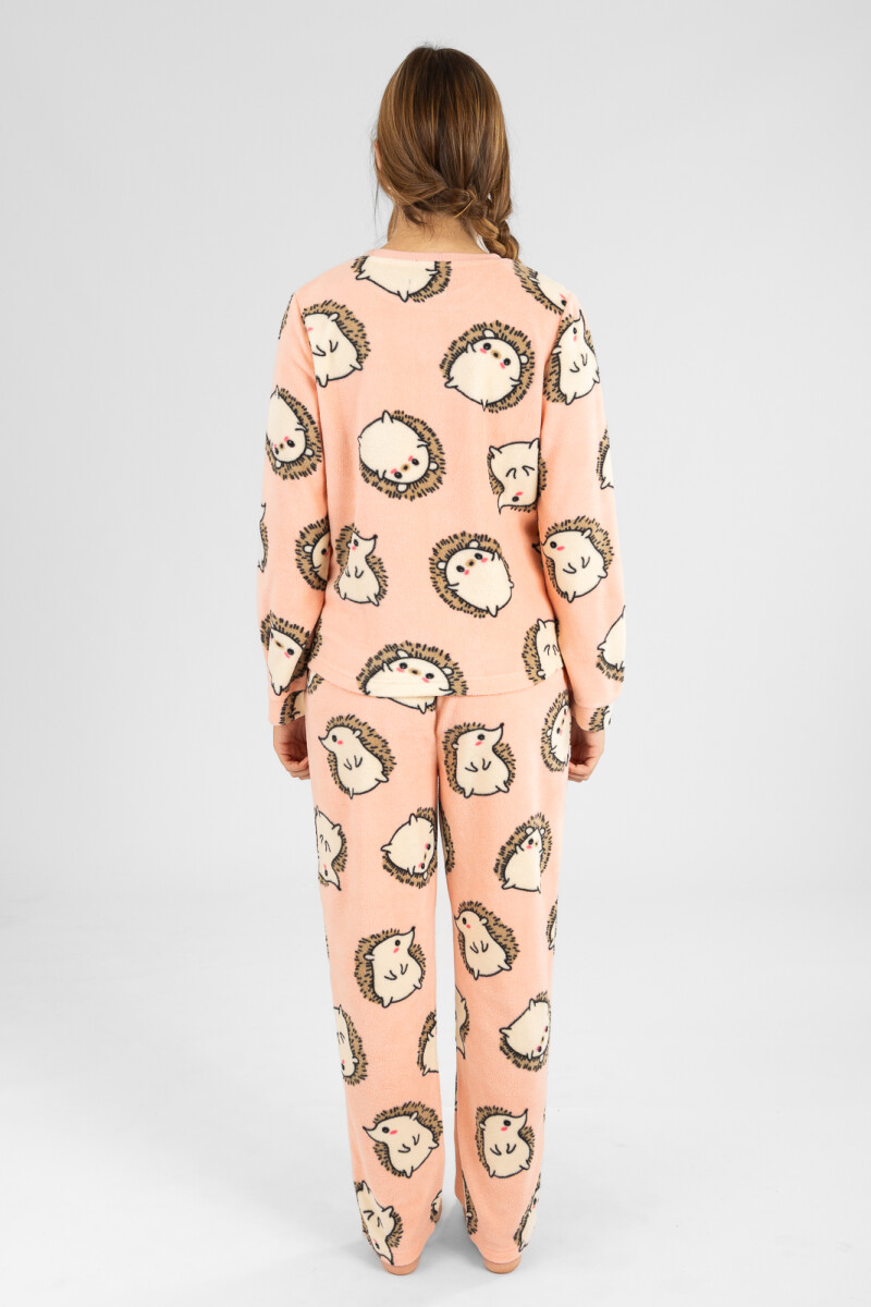 Pijama polar puercoespin Rosado