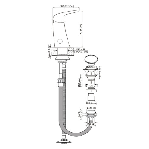 Griferia De Bidet Monocomando Linea Epuyen Fv Cromo 000