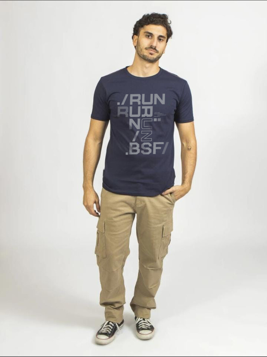 T-Shirt Print - Navy Run 