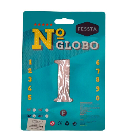 Globo Fessta Número 32" Rosa Oro UNO