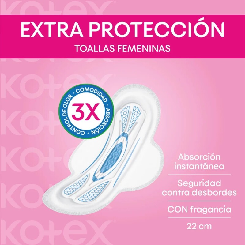 Toallas Femeninas Kotex Normal Con Alas 8 Unidades Toallas Femeninas Kotex Normal Con Alas 8 Unidades