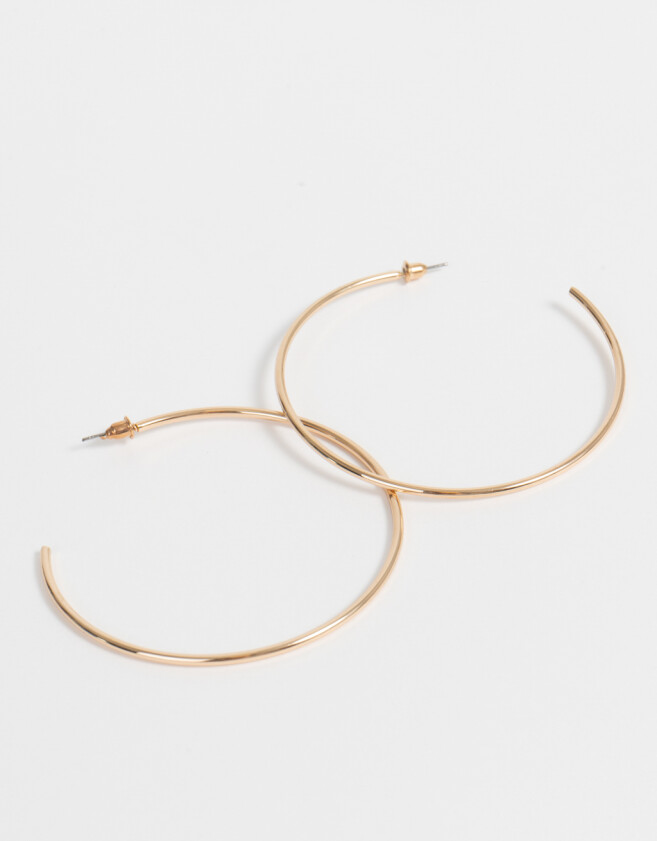 Aros Argollas Metal Argollas De Metal - Dorado