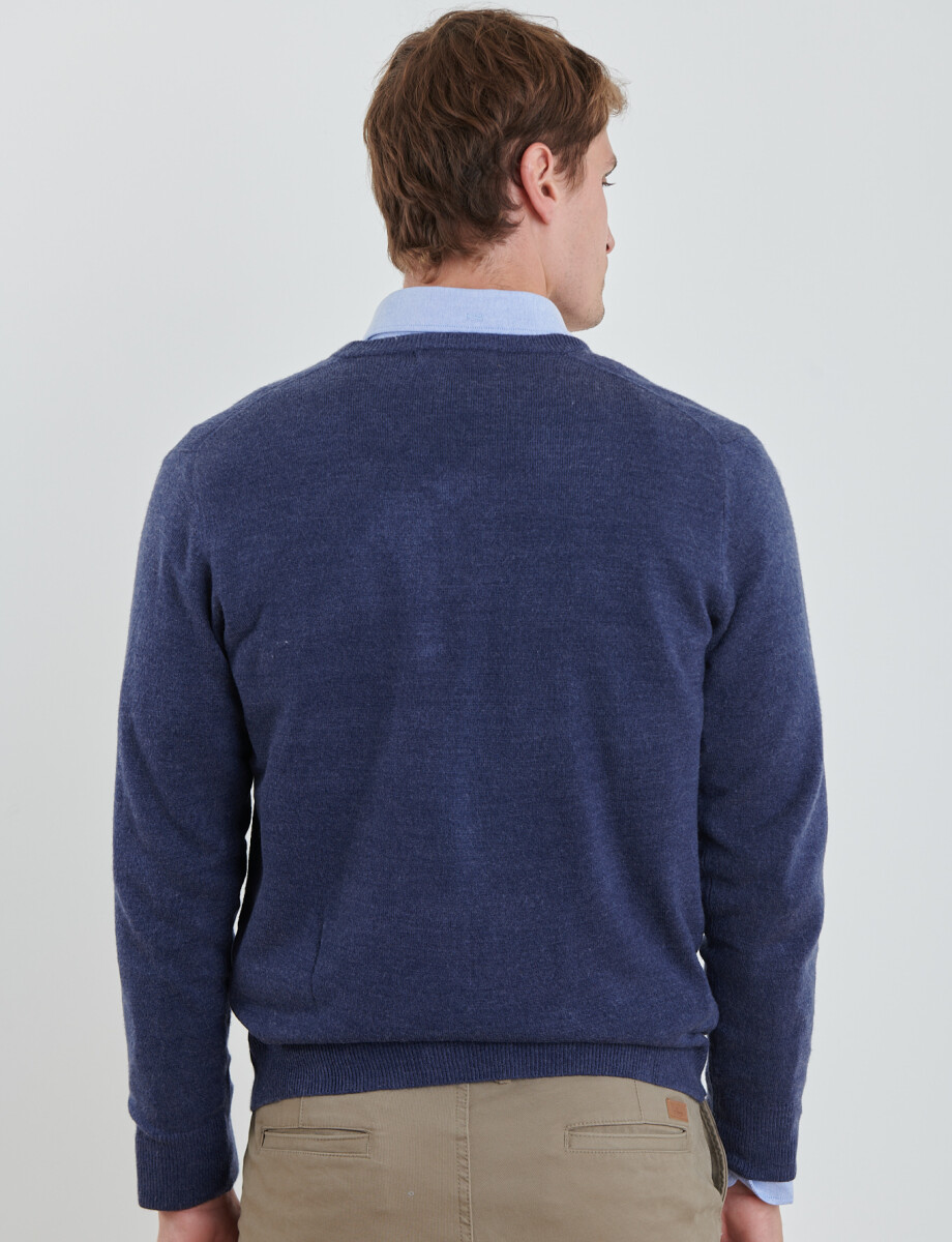 470313 SWEATER V HARRINGTON URBAN Azul Melange