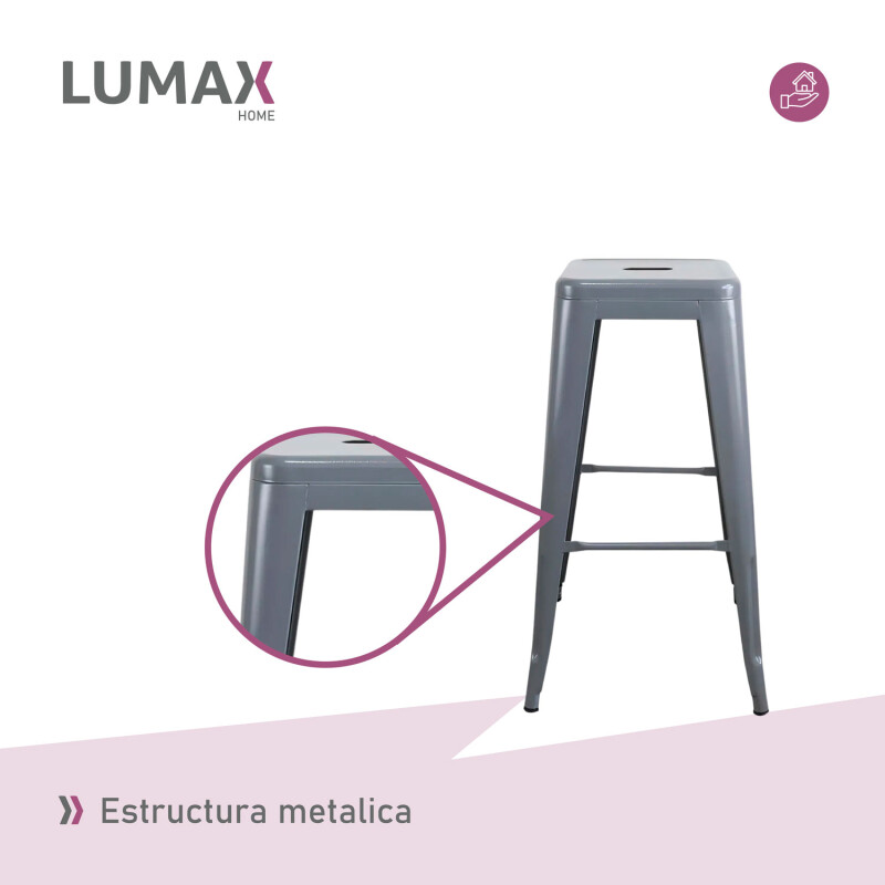 Taburete Tolix Hogar Pub Muebles Gris