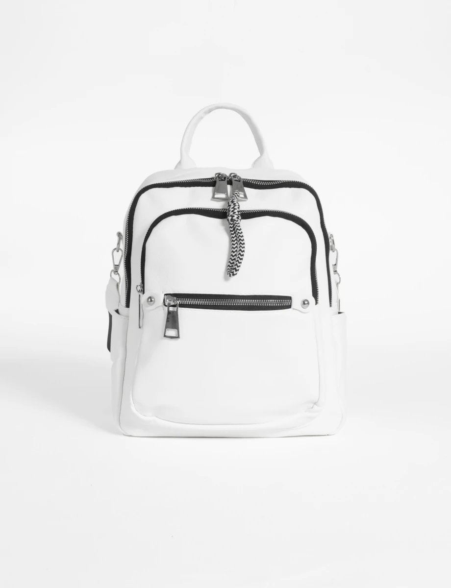 Mochila llavero cordón - blanco 