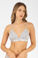 Triangulo flower stripe Gris