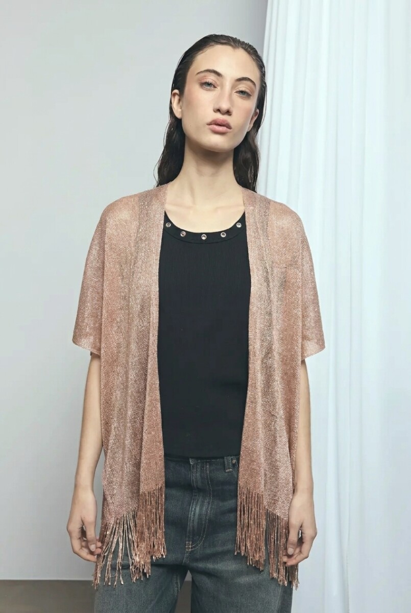 Ruana lurex party - beige 