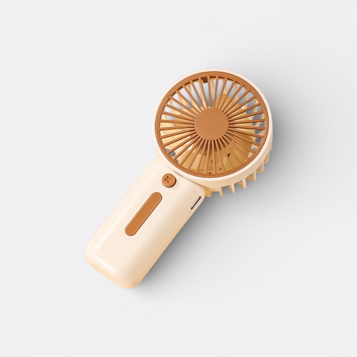 Ventilador Recargable Color Portatil - Marrón Claro 