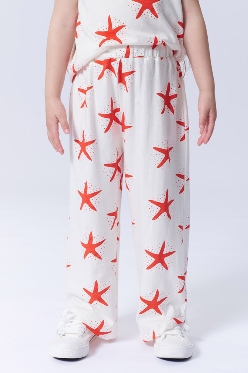 Pantalón Liviano Estrella De Mar Blanco