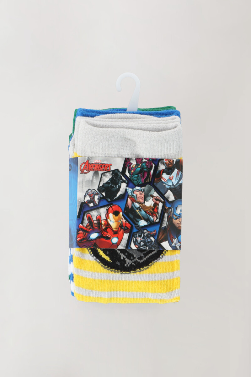 Pack x 3 medias avengers Diseño 1