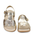 Sandalias de Niña Bibi Baby Soft con Velcro Dorado