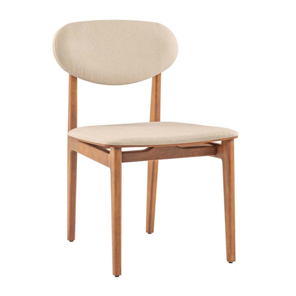 SILLA DE COMEDOR MADERA-Y-POLIESTER MARRON GIULIA