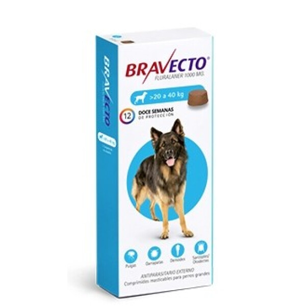 BRAVECTO TRIMESTRAL MSD PERROS 20 A 40KG BRAVECTO TRIMESTRAL MSD PERROS 20 A 40KG
