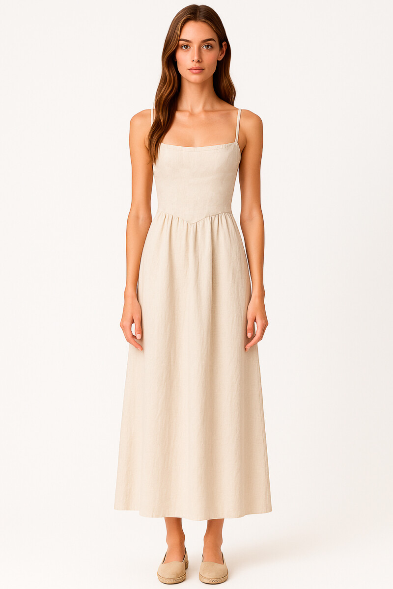 Vestido Mikra - Marfil / Off White 