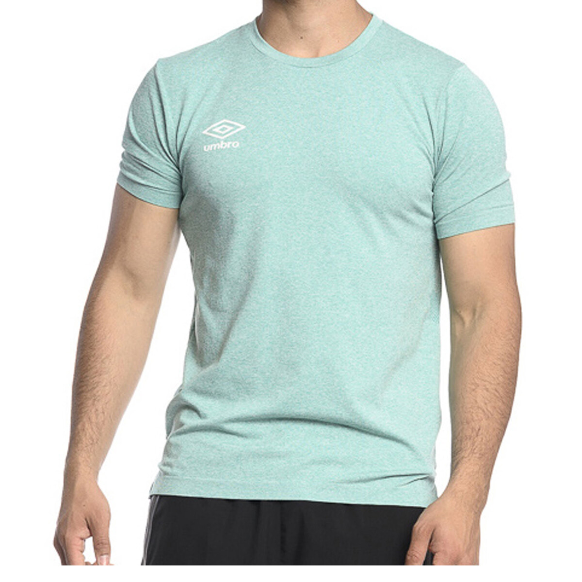 Remera de Hombre Umbro Arrow - Verde Melange - Blanco 