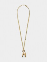 Collar De Cordón Con Letra beige