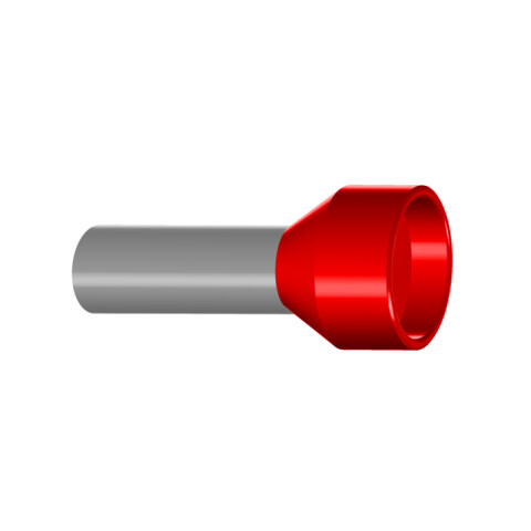 Terminal tipo pino p/1 conductor, cal. 10mm2, rojo HI7035