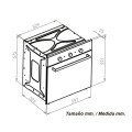 HORNO ELÉCTRICO DE EMPOTRAR 56LT MANUAL NEGRO JLC Horno Eléctrico De Empotrar 56lt Manual Negro Jlc