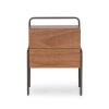 Mesa De Luz 2 Cajones madera c/ patas metal Mesa De Luz 2 Cajones madera c/ patas metal