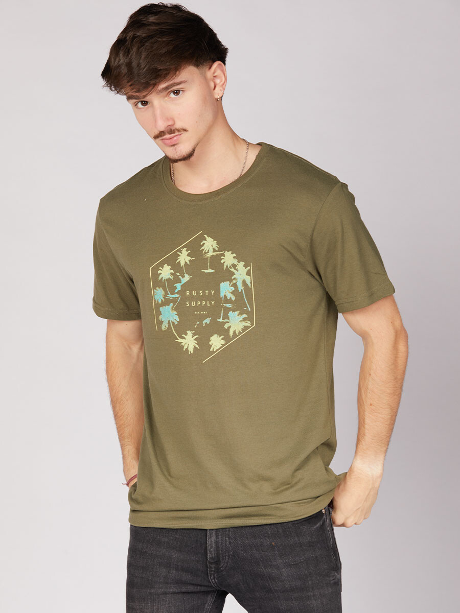 T-SHIRT TRAWAN RUSTY - Militar 