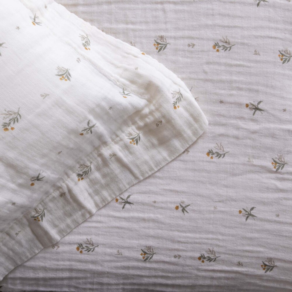 SET FDA. NÓRDICA RELAXED, KING ALGODON MULTICOLOR COTTON GAUZE FLOR