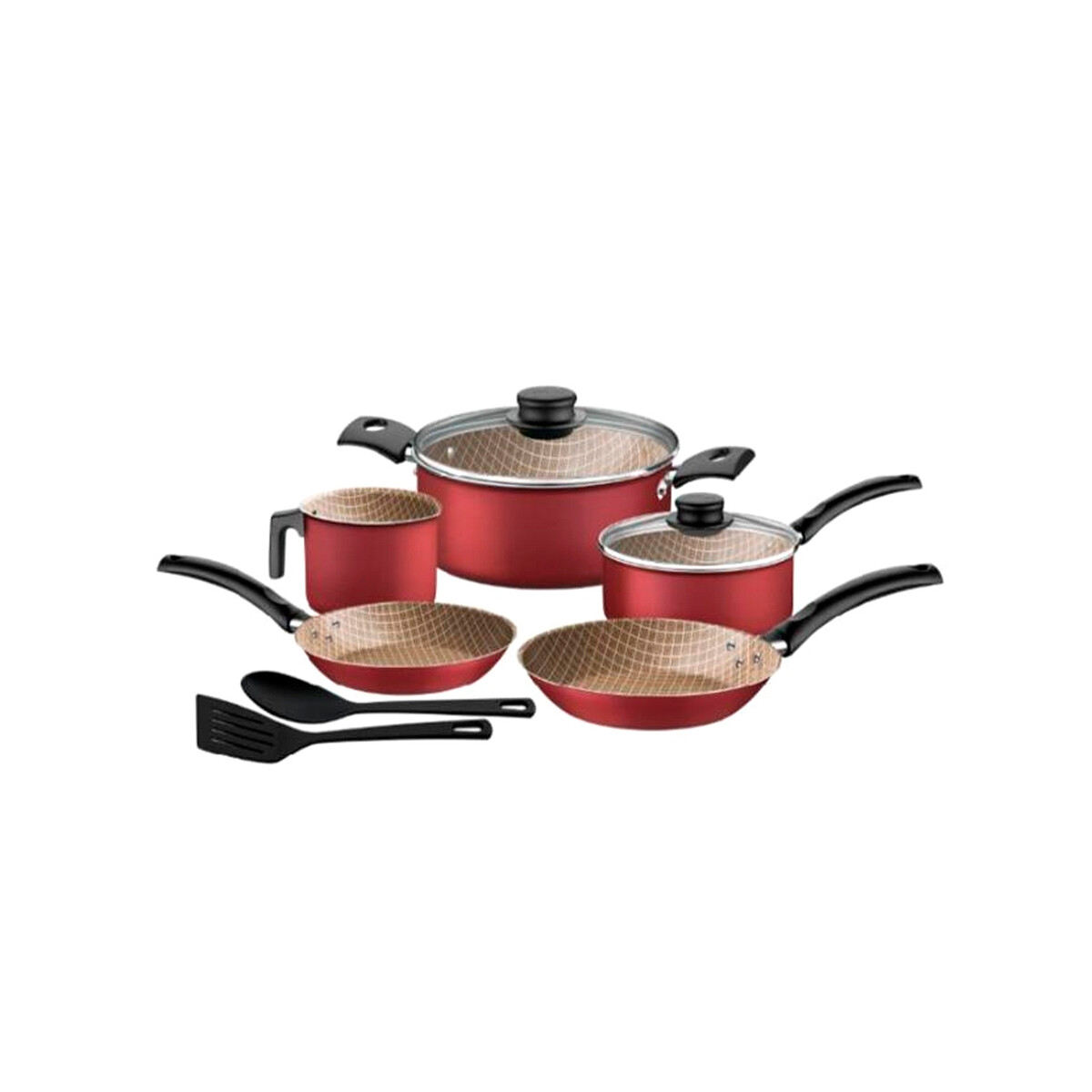 Juego De Batería Tramontina Turim 9 Piezas 27899 Rojo 
