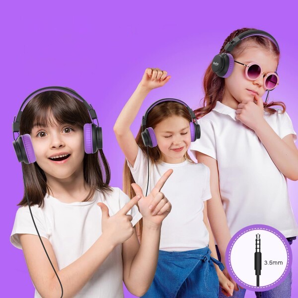 Auricular Manos Libres Limitador Volumen Gorsun E92v Niños Color Variante Violeta